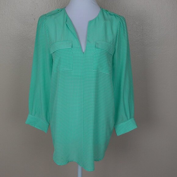 Joie Marlo Heart Print Blouse Silk - Picture 2 of 8